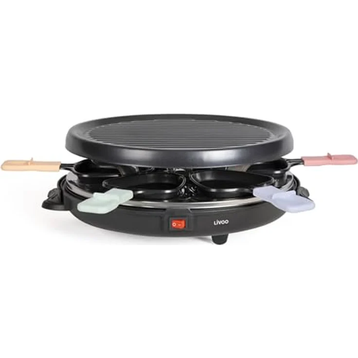 LIVOO Grillplatte Livoo, Raclette und Fondue-Set, steckbares Design – Bild 1