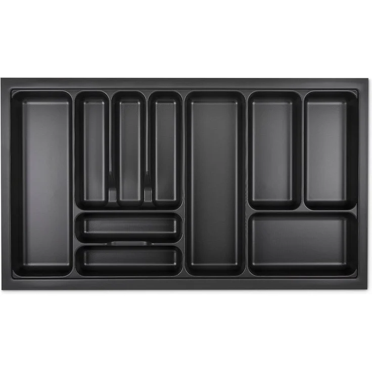 SO-TECH® Besteckeinsatz ORGA-BOX VIII Lavagrau perlstruktur, Schubladeneinsatz mit schlagfestem Polystyrol – Bild 1