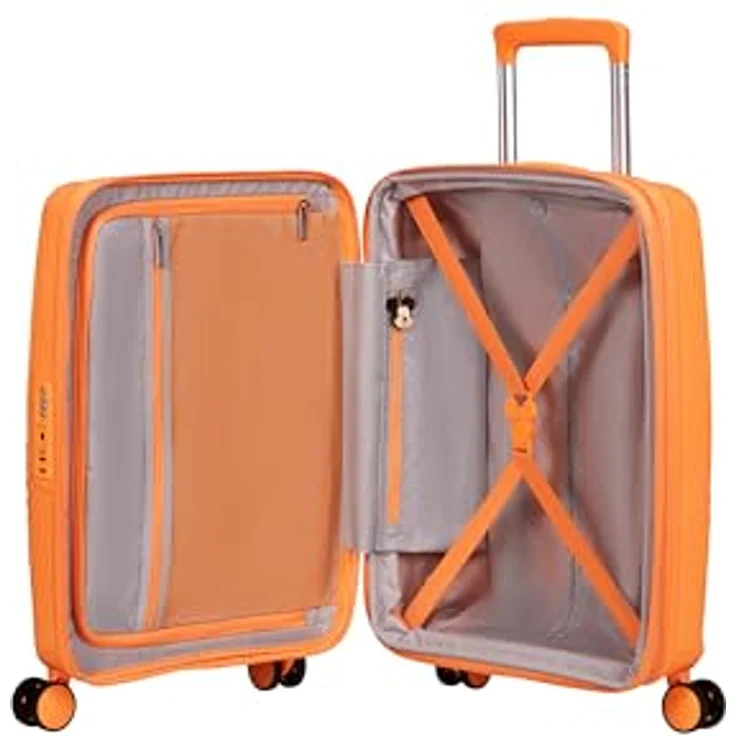 American Tourister Mickey Magic Handgepäckkoffer 55 x 40 x 20/23 cm, Hartschalen Kabinentrolley mit TSA-Schloss, 37/44 L, orange (Mickey Peachy Orange) – Bild 5