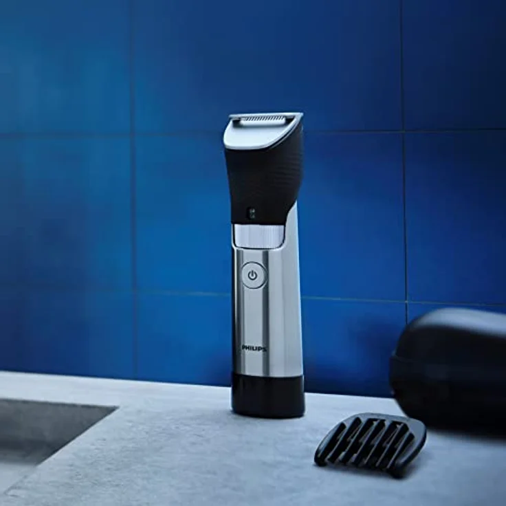 Philips Barttrimmer Series 9000 mit SteelPrecision-Technologie inkl. Bartkammaufsatz und Reiseettui (Modell BT9810/15) – Bild 2