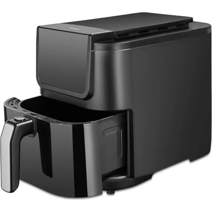 Trisa AI Fry Pro 5L Heißluftfritteuse, Intelligente Airfryer mit KI-Zeit- & Temperaturberechnung, Touch-Display, beleuchtetem Garraum, High Speed Air Circulation, 100-200°C, für bis zu 5 Personen – Bild 3
