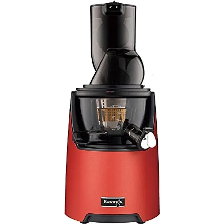 Kuvings | Entsafter | EVO820 Signature | Whole Slow Juicer | Gemüse und Obst | Schnelle und einfache Reinigung | leiser Motor | inkl. Smoothie & Sorbet Filter Set | Matt Dark Red