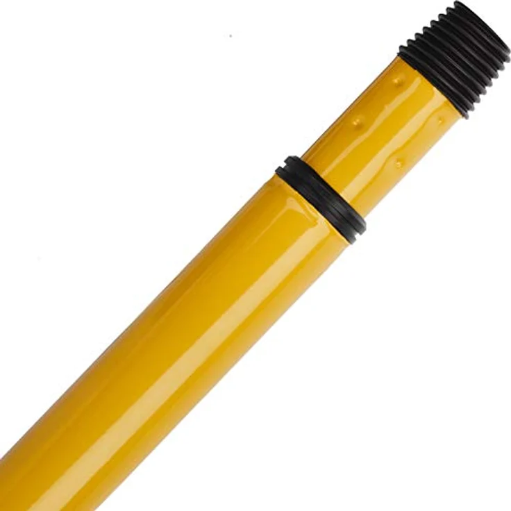 V7 Universal-Kehrbesen, V-Besen mit V-förmigen Borsten, Teleskop-Stiel und Gummilippe zum mühelosen Entfernen von Tier-, Haaren, Staub, Schmutz, Wasser, gelb – Bild 4