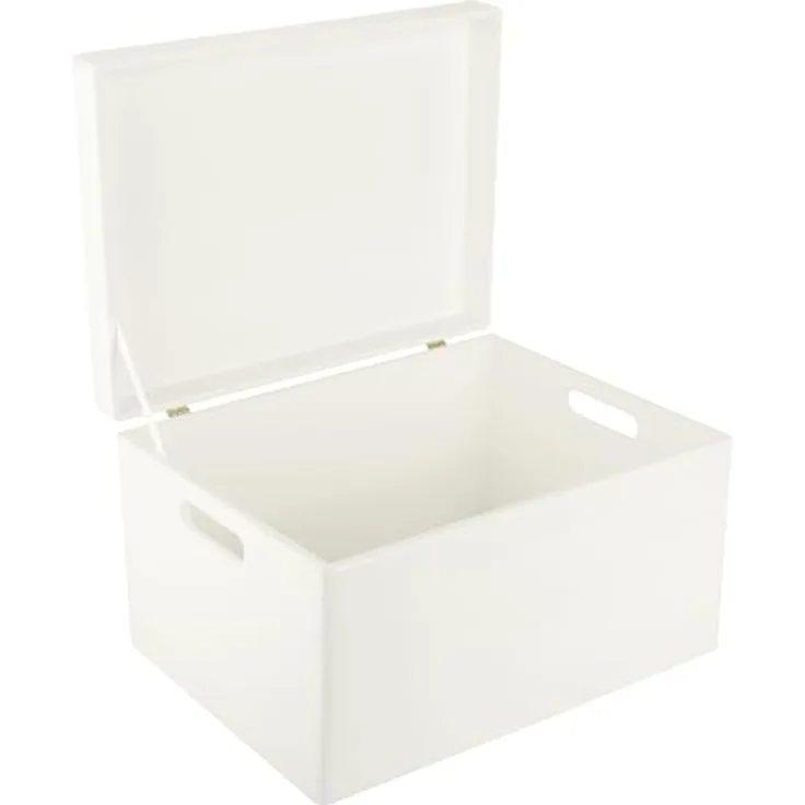 Creative Deco XXL Weiß Große Holzkiste mit Deckel | 40x30x24 cm (+/-1cm) | Holztruhe Erinnerungsbox Baby Holzbox mit Deckel und Griffen Kasten | Für Dokumente, Spielzeug, Werkzeuge, - Preisvergleich