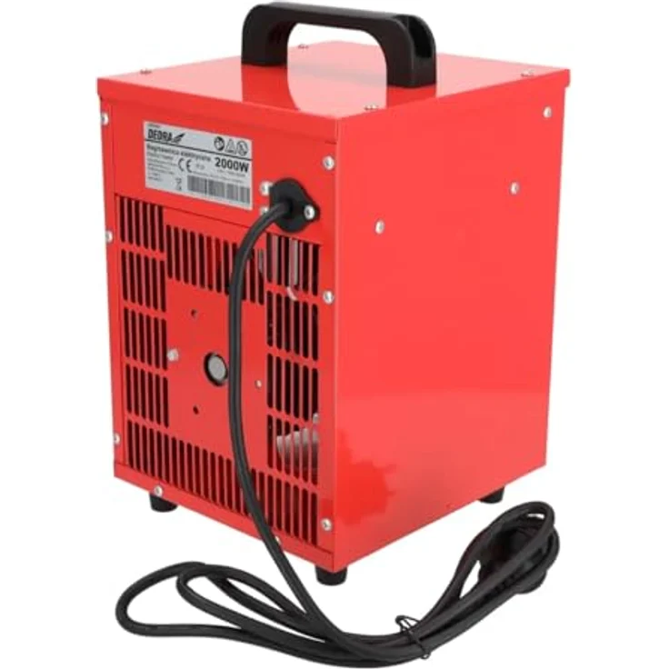 Dedra Elektrische Heizung DED9920, Tragbarer Elektroheizer mit 2000W Leistung, Metallgehäuse, Weiß – Bild 6
