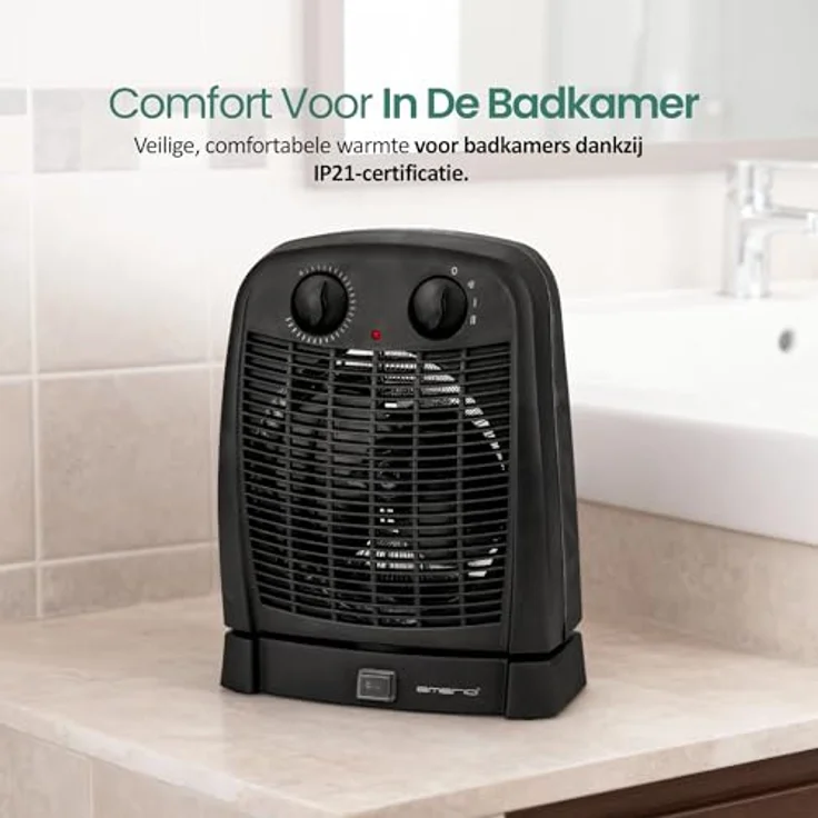 Emerio Heizlüfter FH-111910.2, 2000W mit 2 Heizstufen, einstellbarem Thermostat, oszillierend, Kippschutz und Ventilationsfunktion für Räume bis 20 m², IP21 – Bild 8