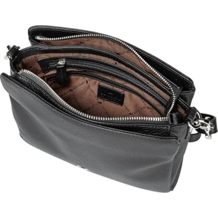 Braun Büffel Hanna, Handtasche aus Leder mit abnehmbarem Tragegurt, Schwarz – Bild 3