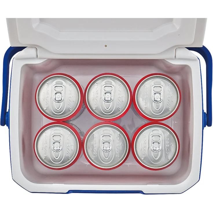 Coleman FlipLid passsive Kühlbox, PU-Schaumisolierung, 4,7 Liter, Tragegriff, Deckel, blau, weiß – Bild 1