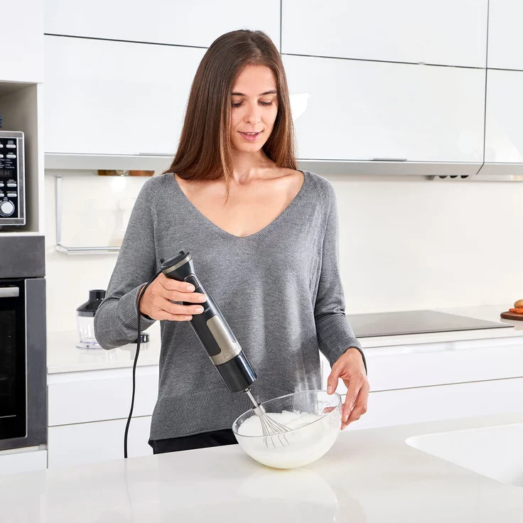 Black & Decker BXHBA1500E Stabmixer, 1500W, 20 Geschwindigkeitsstufen, Edelstahl, grau – Bild 5