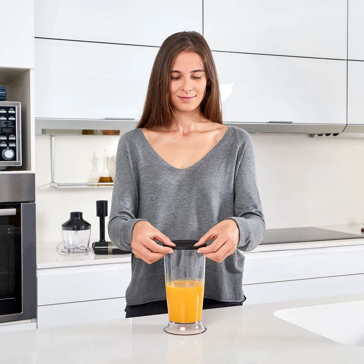 Black & Decker BXHBA1500E Stabmixer, 1500W, 20 Geschwindigkeitsstufen, Edelstahl, grau – Bild 6
