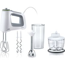 Bild für Braun HM 5137 WH, Handmixer, 750W, 9 Geschwindigkeiten, Turbo-Funktion, inkl. Zerkleinerer (0,5 L)