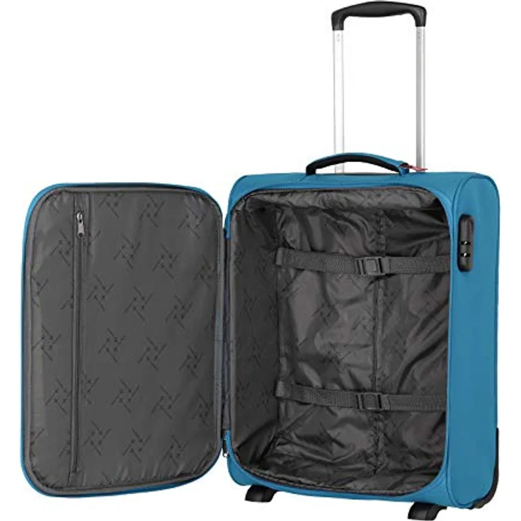 travelite 2 Rad Handgepäck Koffer mit Schloss erfüllt IATA Bordgepäck Maß, Gepäck Serie CABIN: Kompakter Weichgepäck Trolley, 52 cm, 39 Liter – Bild 4