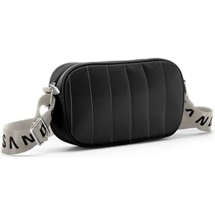 Elbsand Umhängetasche Minibag, Handtasche mit Steppung, Crossbody Bag VEGAN, schwarz
