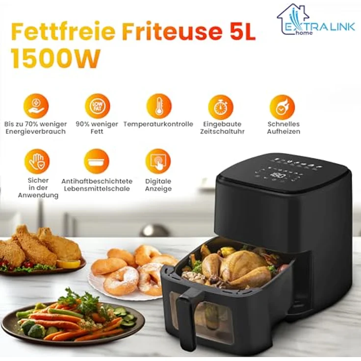 Extralink Home SJ-520, Fritteuse mit 5L Fassungsvermögen – Bild 3