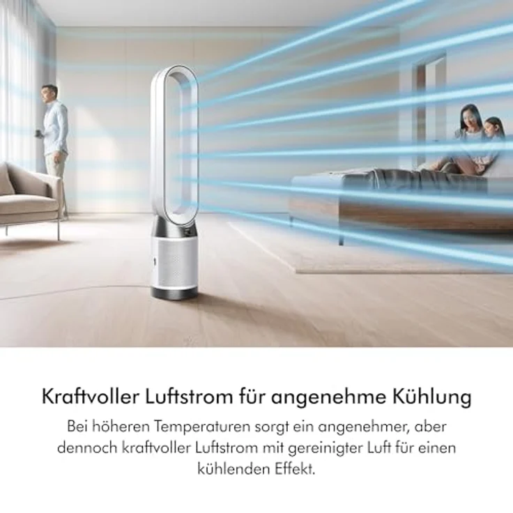 Dyson Purifier Cool PC1, Luftreiniger mit HEPA-H13-Filter und kraftvollem Kühlluftstrom, Weiß/Weiß – Bild 3