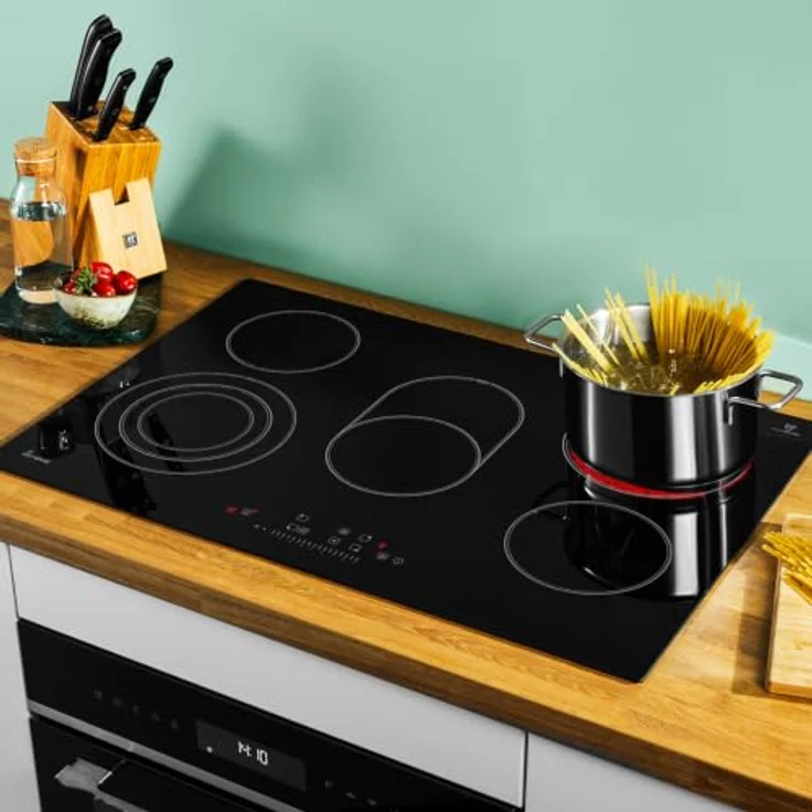 KKT KOLBE Herdset SET8017CH77RL, autarkes Backofen- und Glaskeramikkochfeld mit TouchSelect Steuerung und Katalyse-Selbstreinigung, 77 cm, schwarz – Bild 3