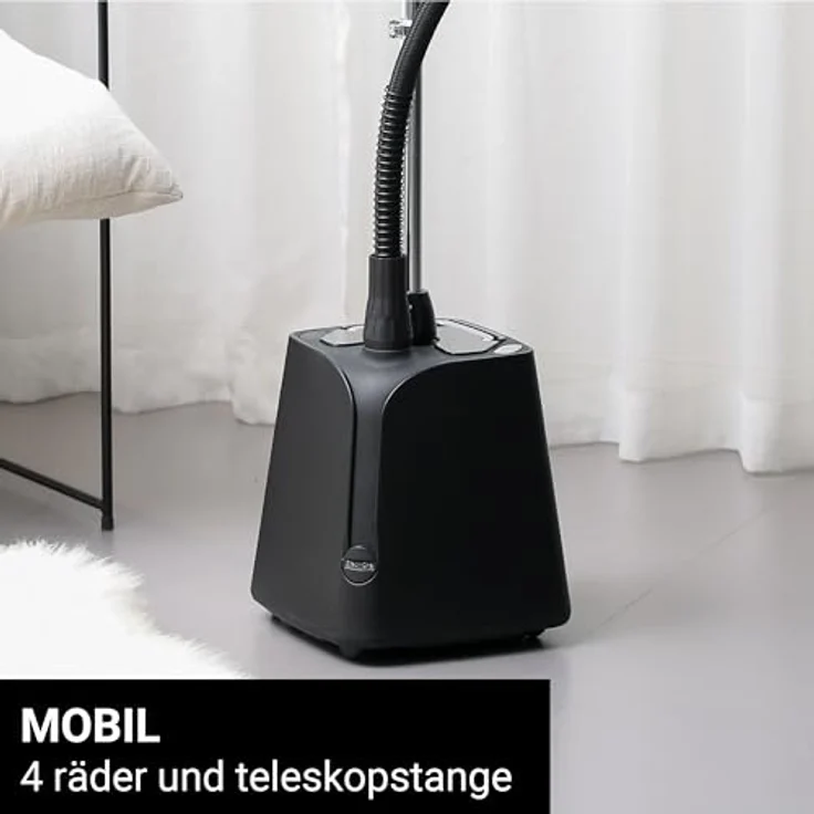 STEAMONE h18b Dampfglätter Dampfbürste Dampfbügeleisen Vertikal Schwarz glänzend 1,8 l 1800 W, Steamer – Bild 5