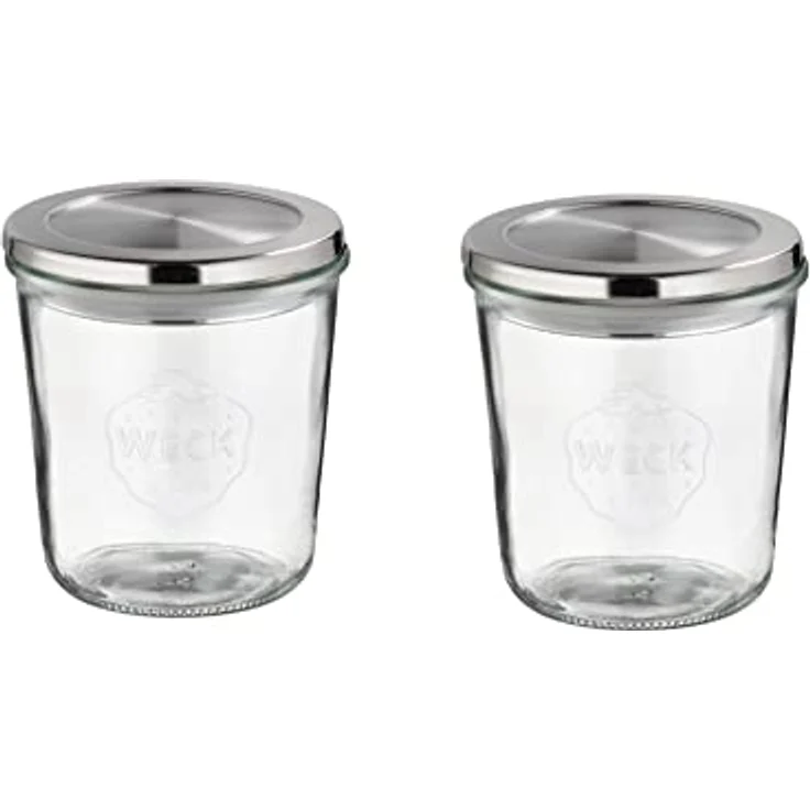 APS 82240 Original 2er Set WECK Gläser 580 ml, Ø 11 cm, H: 11 cm, Sturzform mit Deckel und Silikondichtung, Einmachglas, Dekoglas, Dessertglas, Vorratsglas, spülmaschinengeeignet – Bild 1