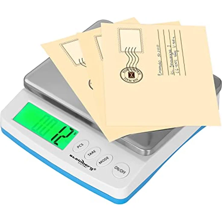 Steinberg Systems Feinwaage Briefwaage Küchenwaage Grammwaage Taschenwaage Digital 30 Kg, Edelstahl Wiegefläche, LCD-Display mit Hintergrundbeleuchtung - Preisvergleich – Bild 4