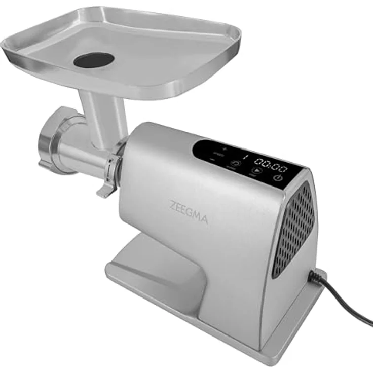 Zeegma Fleischwolf MOLEN MASTER 2500 W, 2,5 kg/min, LCD-Display, 3 Aufsätze, Keksform, Metallkonstruktion – Bild 3