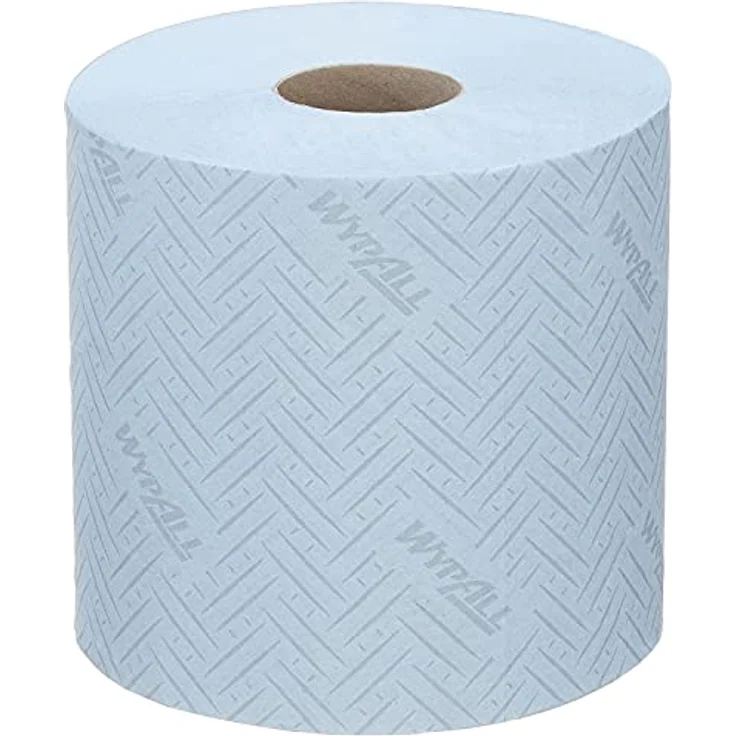 WypAll L10 Papierreinigungstücher für Lebensmittel und Hygiene 7255 – 1-lagige blaue Rolle mit Zentralentnahme – 6 Rollen mit Zentralentnahme x 800 Papierreinigungstücher (insges. 4.800) – Bild 3