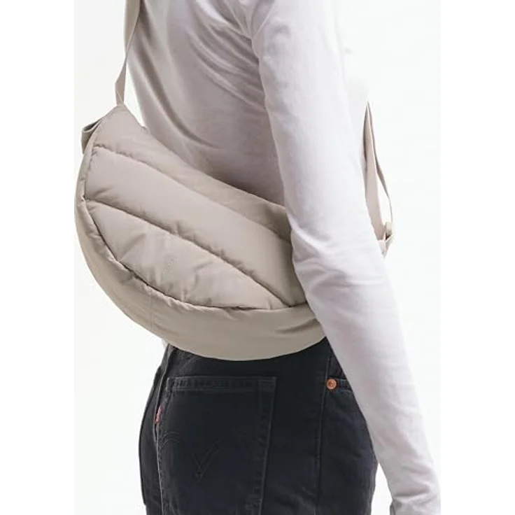 Got Bag Umhängetasche Puffer Moon Bag - Umhängetasche S 32 cm (scallop) - Nachhaltige Umhängetasche aus recycelten Fischernetzen mit gepolsterter Optik – Bild 7