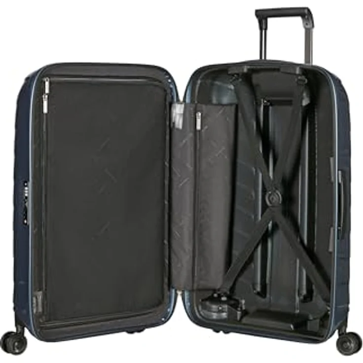 Samsonite Attrix - Spinner M, Koffer, 69 cm, 73 L, Blau (Stahlblau) - Robuster Mittelgroßer Koffer mit Roxkin Material und Doppelrohr-Zuggriff - Preisvergleich – Bild 5