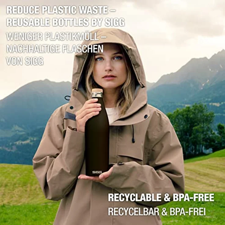 SIGG Trinkflasche Meridian Black 0,7L Thermosflasche, schwarz – Bild 5