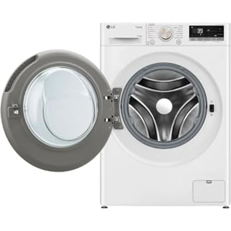LG D4R7011TSWG Waschtrockner Freistehend, 11 kg Wasch- und 6 kg Trockenkapazität, 1400 U/min, Inverter Direct Drive, Schwarz-Weiß, Energieeffizienzklasse D – Bild 2