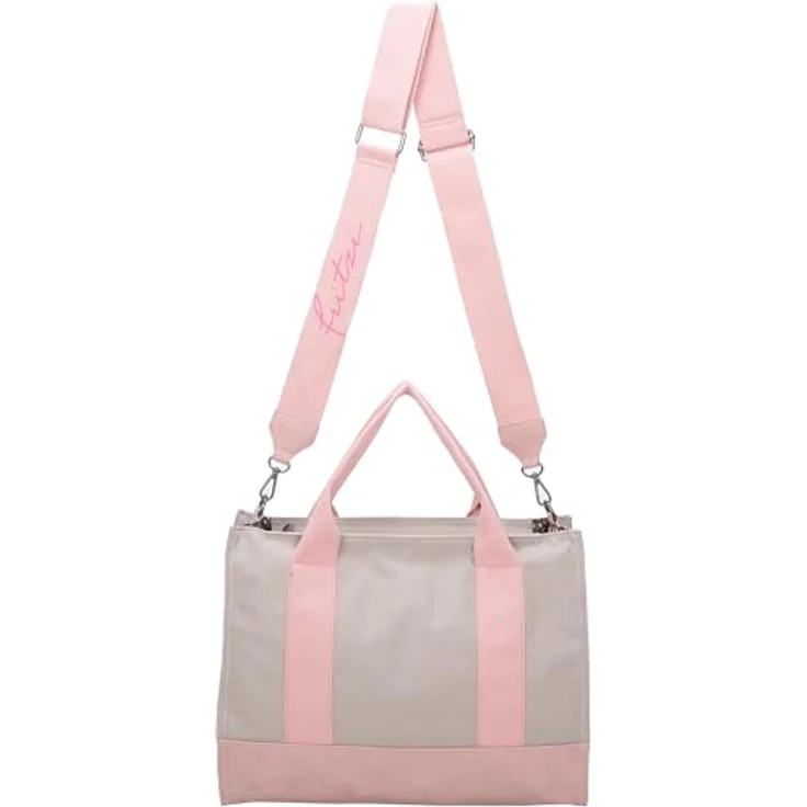 Fritzi aus Preußen, Handtasche, große Canvas Tasche 40 cm, abnehmbarer Schulterriemen, Beige – Bild 2