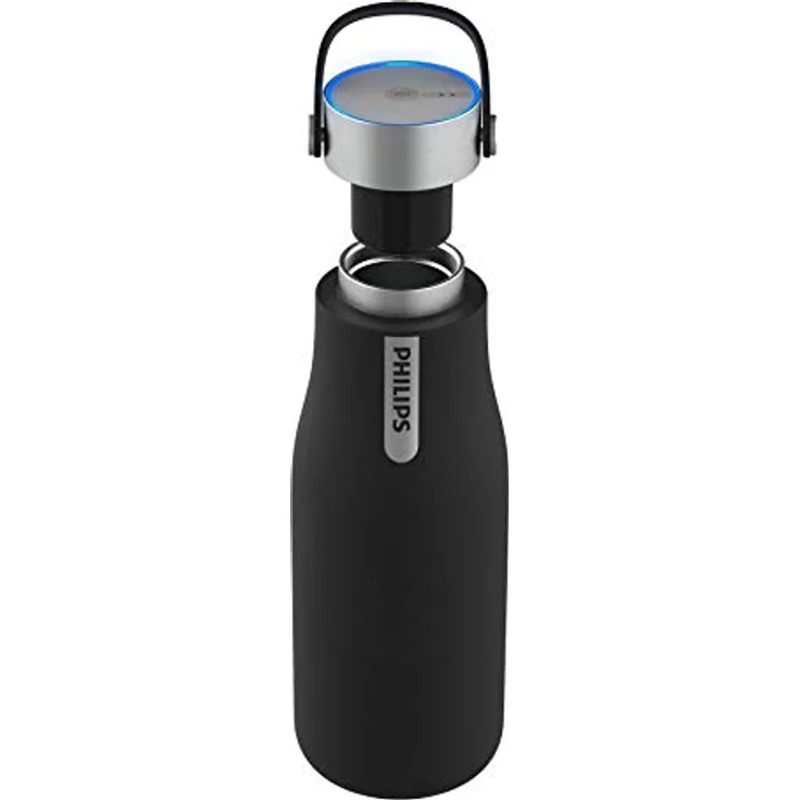 Philips Filtre Wasserfilter mit Smart UV-C LED-Technologie, tragbares Wasserreinigungsgerät, schwarz – Bild 2
