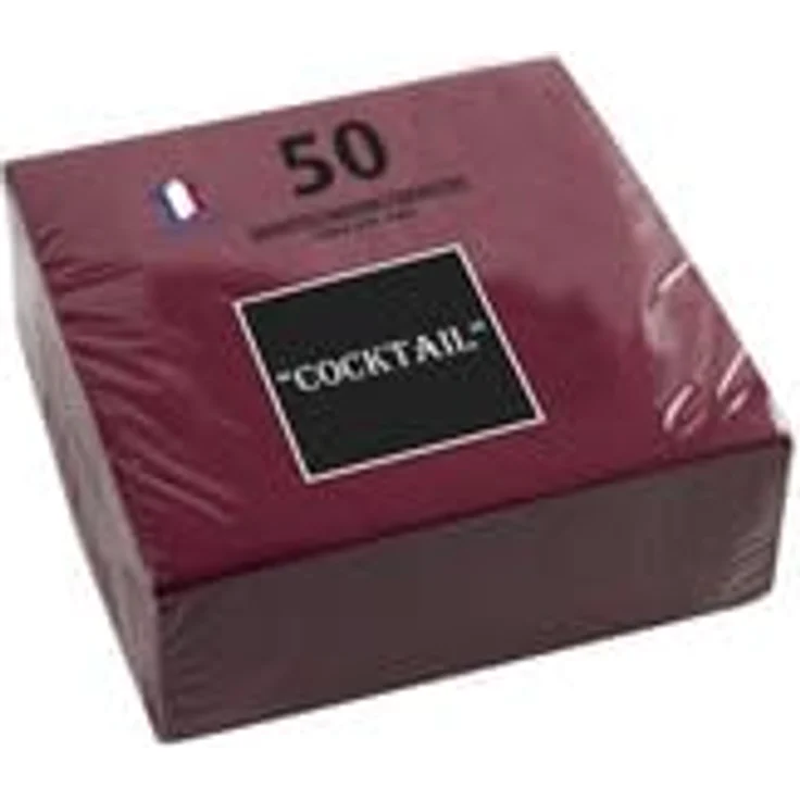 Pronape Cocktailservietten, 20 x 20 cm, 2-lagig aus Mikro-Waffelpapier, grau, 50 Stück – Bild 4