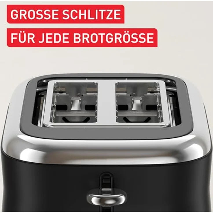 Tefal TT7208E0, Toaster mit 850 Watt, 2 Schlitzen, Aufwärmfunktion, Brötchenaufsatz, Auftaufunktion, schwarz – Bild 8