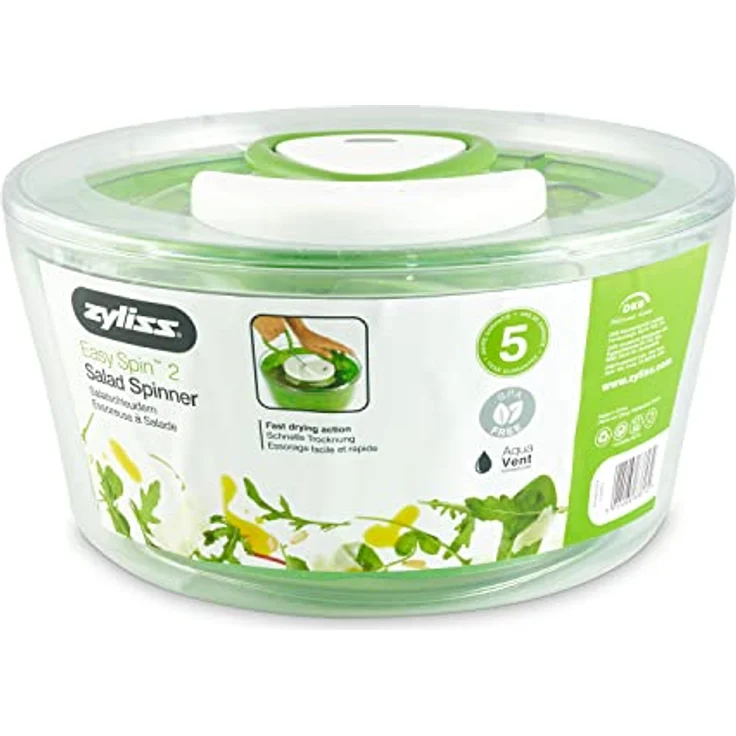 Zyliss Easy Spin 2 Salatschleuder schwarz, 26 cm – Bild 3