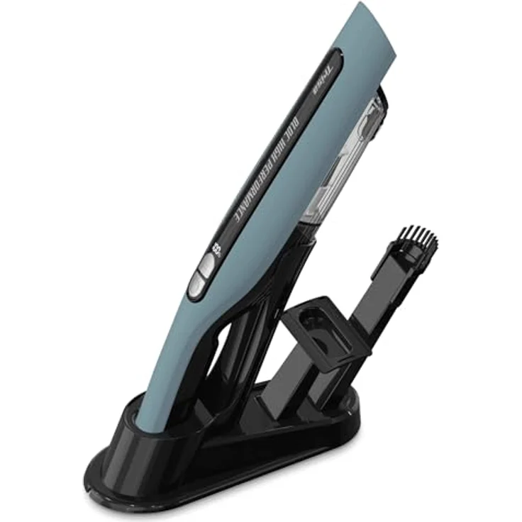 Trisa Handstaubsauger Akku Kabellos, 120W BLDC-Motor, 30 Min Laufzeit, HEPA-Filter, 200ml Staubbehälter, autostaubsauger, Hellblau – Bild 1