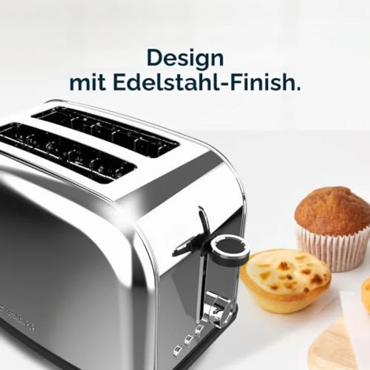 Cecotec Toastin' time 850 Inox Lite, Doppelter Kurzschlitztoaster für 2 Scheiben, 850 W, Edelstahl mit 7 Bräunungsstufen und automatischem Pop-up-Mechanismus – Bild 7