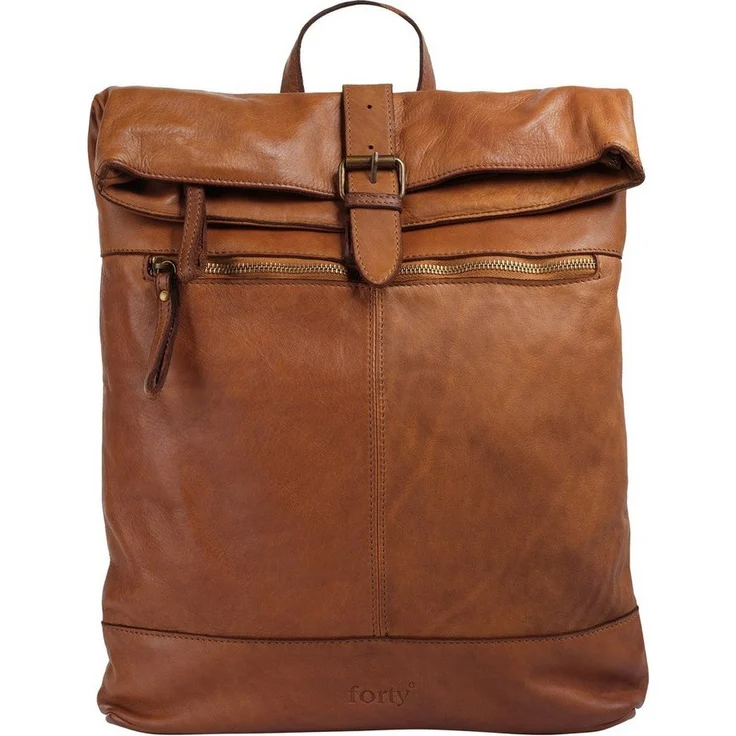 forty° Tagesrucksack, echt Leder, Made in Italy, Vintage Charme, braun – Bild 1