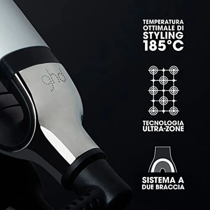 ghd platinum+ white - Intelligenter professioneller Haarglätter, weniger Haarbruch, mehr Glanz und Farbschutz, Ultra-Zone-Technologie, optimale Kämmtemperatur 185ºC homogen – Bild 3