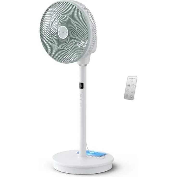 Rowenta Turbo Silence Compact 3D Nomad QV5050F0, leistungsstarker und geräuscharmer Ventilator mit externer Akku-Kompatibilität, kompakt und mobil – Bild 1