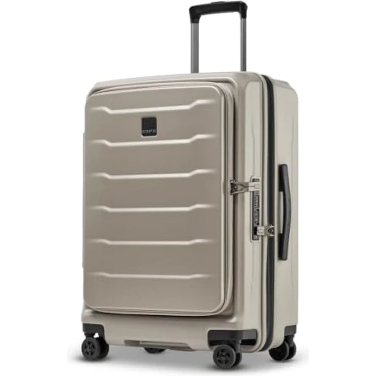Stratic Phoenix 4 Rollen Trolley M 65 cm, silberfarben, 100% Polycarbonat mit Dehnfalte – Bild 2