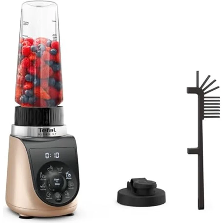 Tefal BL190A Blend Up, kompakter Standmixer in Beige mit Silence-Modus und On-the-Go-Flasche – Bild 2