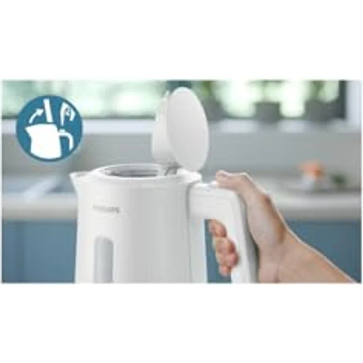 Philips 3000 Series Wasserkocher, 1,7 l, 2200 W, Weiß, Kunststoff, Drahtlos, Überhitzungsschutz – Bild 4