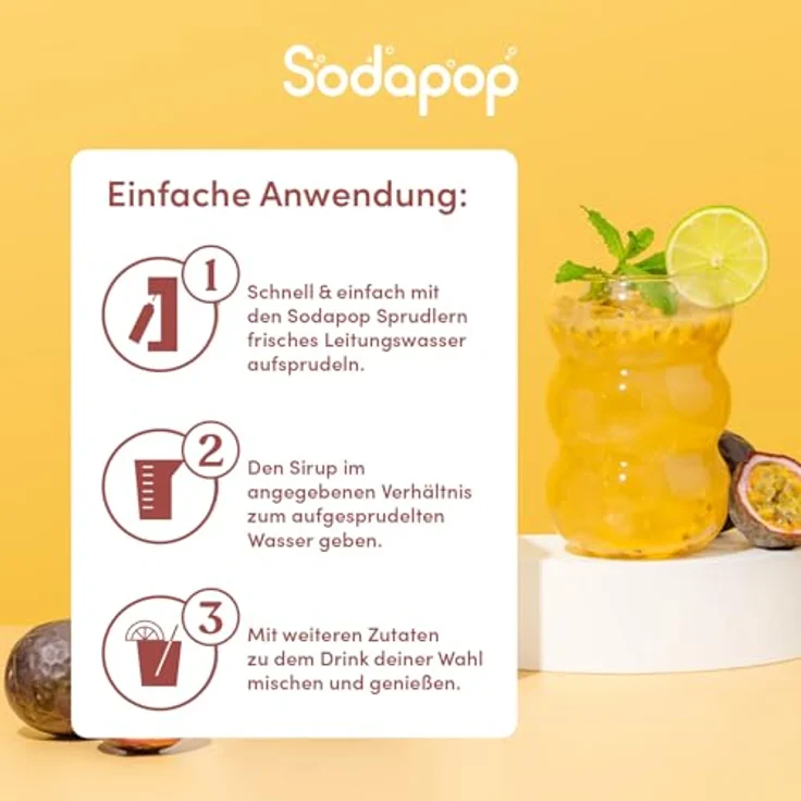 Keli Maracuja Sirup 500ml für 10 Liter – Bild 6