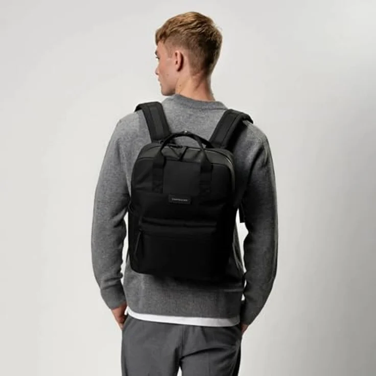 Kapten & Son Freizeitrucksack, 39x28x11,5 cm, mit Laptop- und Tabletfach, Anti-Diebstahlfach, Schwarz – Bild 9