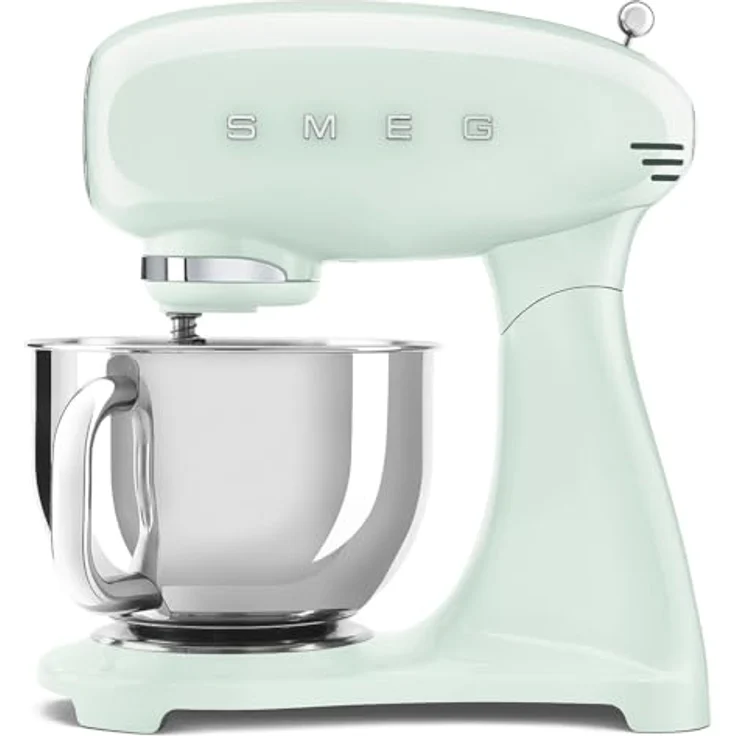 Smeg SMF05PGEU, 4,8-Liter-Multifunktions-Standmixer mit 1000 W, pastellgrün, Planetenrührbewegung, 10 Geschwindigkeitsstufen – Bild 1