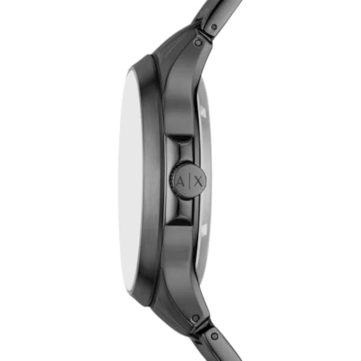 Armani Exchange Herren Analog Automatik Uhr mit Edelstahl Armband AX2458, 46-mm-Gehäuse, schwarzem Zifferblatt, Anthrazit  – Bild 4