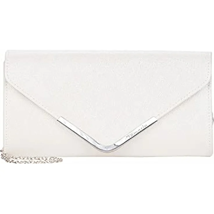 Tamaris Amalia Clutch Bag, geräumige Clutch in White Metallic mit abnehmbarer Kette, 26x14x5,5 cm – Bild 7