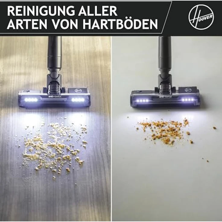 Hoover HF210P1 011 Akku Staubsauger für Tierhaare, LED & Hartbodendüse, 2in1 Pet Staubsauger kabellos mit Verdichtungs-Funktion, 500 POWERTIME in Blau – Bild 5