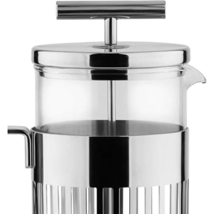 Alessi Pressfilter aus Edelstahl 18-10 glänzend poliert und hitzebeständigem Glas – Bild 3