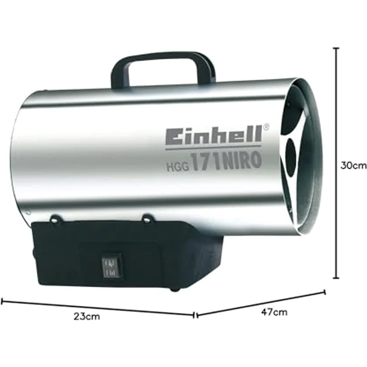 Einhell Heizgerät HGG 171 Niro, 17 W, Edelstahl in chromfarben, 1000 m³/h Luftdurchsatz – Bild 5